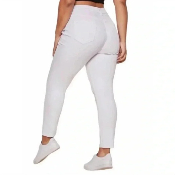 American Eagle NEW‎ Plus Size White Super Curvy Hi-Rise Jeggings Sz 24 Short - Picture 3 of 9